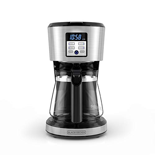 BLACK+DECKER 12-Cup Programmable Coffee Maker, Stainless