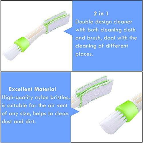 Moonlinks Car Duster Kit, Extendable Handle Microfiber Duster Dashboard Duster Interior,Air Conditioner Vent Brush and Microfiber Cloth for Cleaning Exterior or Interior Auto Duster Set (Set of 4)