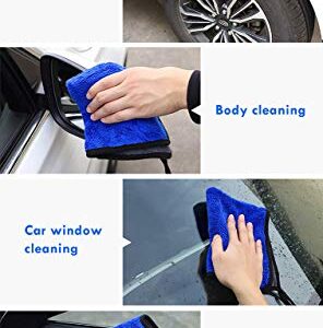 Moonlinks Car Duster Kit, Extendable Handle Microfiber Duster Dashboard Duster Interior,Air Conditioner Vent Brush and Microfiber Cloth for Cleaning Exterior or Interior Auto Duster Set (Set of 4)