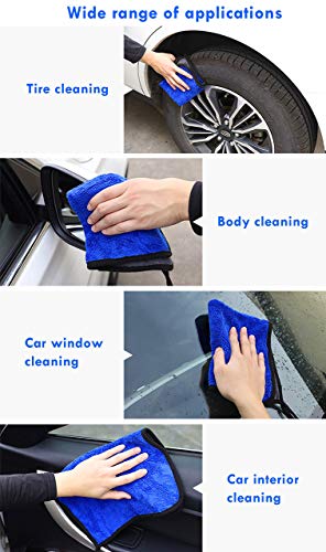 Moonlinks Car Duster Kit, Extendable Handle Microfiber Duster Dashboard Duster Interior,Air Conditioner Vent Brush and Microfiber Cloth for Cleaning Exterior or Interior Auto Duster Set (Set of 4)