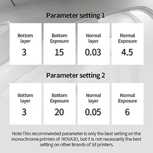 NOVA3D 3D Printer Resin Ultra-Clear 405nm Rapid Curing Resin Designed for Monochrome LCD 3D Printing 500g…