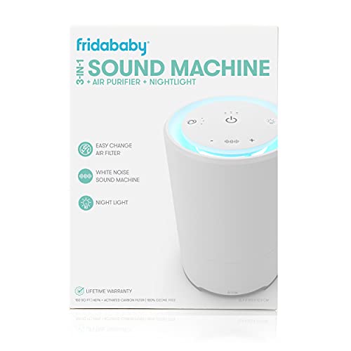 Frida Baby 3-in-1 Sound Machine, Air Purifier + Nightlight with 3 Fan Speeds and Easy-Change Filter