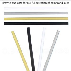 CleverDelights Peel and Stick Tin Ties - 7 Inch - Black - 100 Pack
