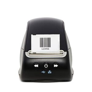 dymo labelwriter 550 turbo label printer, label maker with high-speed direct thermal printing, automatic label recognition, prints variety of label types through usb or lan network connectivity