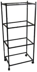 mcage 4-shelves rolling stand for 30" x 18 x 18 h bird flight cages (4-shelves, black)