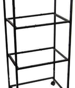 Mcage 4-Shelves Rolling Stand for 30" x 18 x 18 H Bird Flight Cages (4-Shelves, Black)