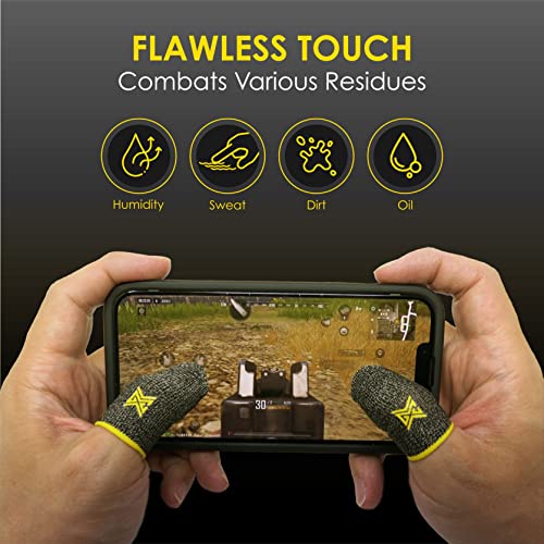 MGC ClawSocks, Mobile Phone Gaming Finger Sleeves, Gamer Thumb Protector/Stabilizer/Compression Support Sleeve, PUBG Game Hand Controller Gloves/Cover/Wrap, Durable Fiber/Breathable/Sweatproof, 6 Pack