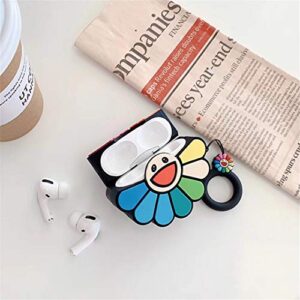 Oqplog for Airpod Pro 2019/Pro 2 2022 for AirPods Pro Case 3D Cute Fun Cartoon Fashion Funny Air Pods Pro Cover Character Design for Girls Women Teen Boys Unique Kawaii Silicone Cases Sun Flower