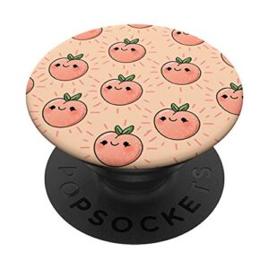 kawaii peach fruit pattern peach fruit gift popsockets swappable popgrip