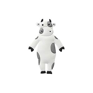 duo er cute cow cartoon animal hook free punch fridge magnet key sticky hook hat clothes hook for light widgets keychain hook (color : c)