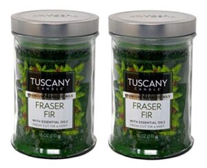 tuscany candle 18oz scented candle, fraser fir 2-pack
