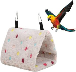 becnbeau bird bed birds hammock hut for cage parakeet bird accessories conure house tent budgie shed hanging snuggle cave nest plush for quaker lovebirds cockatiels,8.7x5.5x7.1 inches