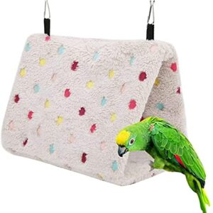 BECNBEAU Bird Bed Birds Hammock Hut for Cage Parakeet Bird Accessories Conure House Tent Budgie Shed Hanging Snuggle Cave Nest Plush for Quaker Lovebirds Cockatiels,8.7x5.5x7.1 inches