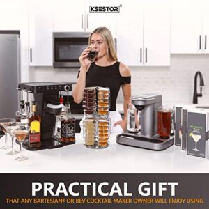 Storage Carousel for Bartesian Capsules by Ksestor - Holds up to 48 Bartesian Pods - 360-Degree Rotation - Bartesian Pod Holder - Bartesian - Bartesian Cocktail Machine