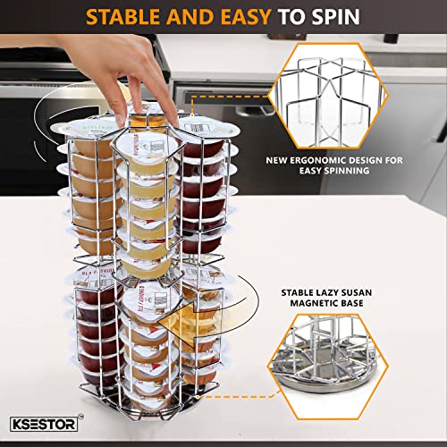 Storage Carousel for Bartesian Capsules by Ksestor - Holds up to 48 Bartesian Pods - 360-Degree Rotation - Bartesian Pod Holder - Bartesian - Bartesian Cocktail Machine