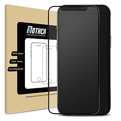 Mothca Matte Glass Screen Protector for iPhone 12 Pro Max Anti-Glare & Anti-Fingerprint Tempered Glass Clear Film Full Screen Case Friendly Bubble Free for iPhone 12 Pro Max 6.7-inch (2020)-Smooth as Silk