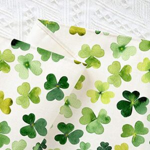 St. Patrick's Day Table Runner, Spring Green Shamrock Table Runners for Kitchen Dining Coffee or Indoor and Outdoor Home Parties Decor 13 x 72 Inches