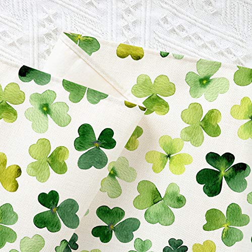 St. Patrick's Day Table Runner, Spring Green Shamrock Table Runners for Kitchen Dining Coffee or Indoor and Outdoor Home Parties Decor 13 x 72 Inches