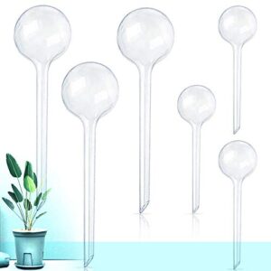 gddochn 6 pack plant self-watering bulbs,clear garden watering globes,automatic water device for plants,indoor outdoor decor