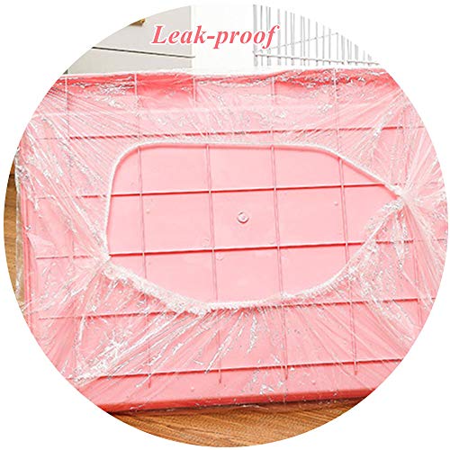 Oncpcare 20pcs Large Size Disposable Rabbit Cage Liners, Plastic Rabbit Toilet Litter Box Mat Pad Film, Bunny Poop Easy Cleaning Leakproof Cage Accessories No Mess