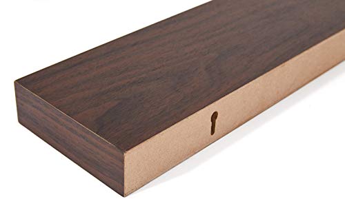 Kiera Grace kieragrace KG Maine Floating Shelves-Dark Walnut, 12", 16", 24", Set of 3 Wall Organization