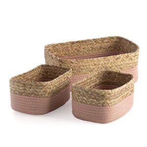 Shiraleah Set of 3 Blush Dalton Organizer Baskets