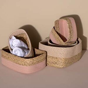 Shiraleah Set of 3 Blush Dalton Organizer Baskets