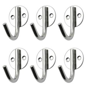 geenite stainless steel single wall hook round bottom towel coat clothes hooks holders for bedroom bathroom kitchen fashion durable 6 pcs