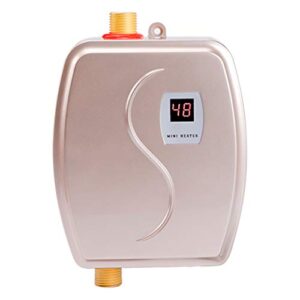 3000w mini electric tankless hot water heater instant hot water heating machine for kitchen bathroom gold 110v