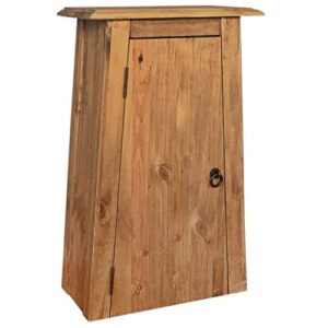 farmhouse wall storage cabinet with door and shelve, medicine cabinet wall cabinets over the toilet pinewood 16.5"x9.1"x27.6"