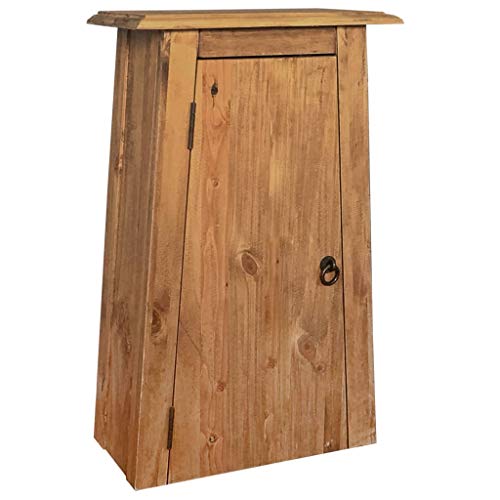 Farmhouse Wall Storage Cabinet with Door and Shelve, Medicine Cabinet Wall Cabinets Over The Toilet Pinewood 16.5"x9.1"x27.6"