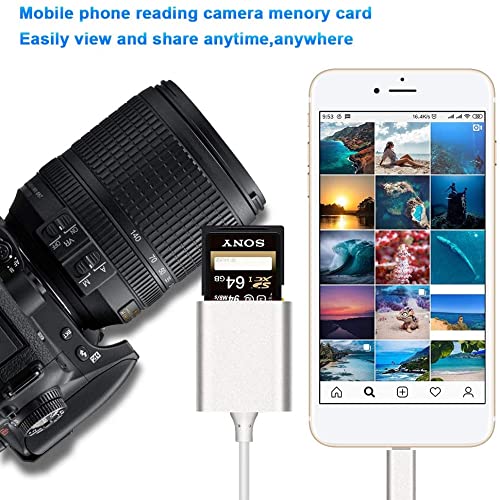 MTAKYA 4 in 1 SD Card Reader for Samsung/Android/ Mac/Camera,Micro SD Card Reader SD Card Adapter with Type C/Micro USB OTG Adapter Memory Card Reader Trail Camera Viewer,Plug and Play