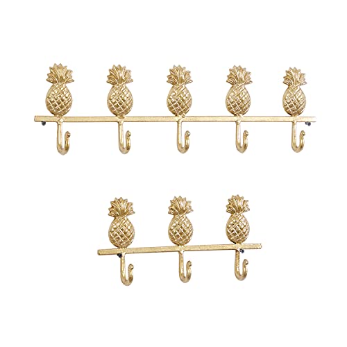 Deco 79 Rack Wall Hook, S/2 13", 23" W, Gold