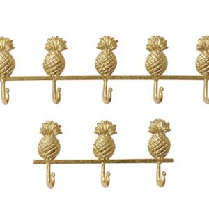 Deco 79 Rack Wall Hook, S/2 13", 23" W, Gold