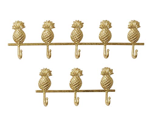 Deco 79 Rack Wall Hook, S/2 13", 23" W, Gold