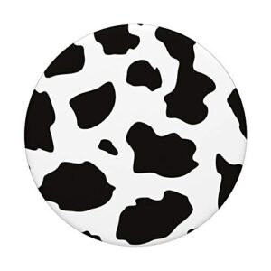 Black and White cow print cute design for boys teen girls PopSockets Swappable PopGrip