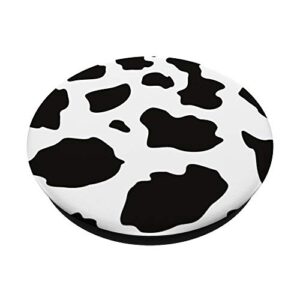 Black and White cow print cute design for boys teen girls PopSockets Swappable PopGrip