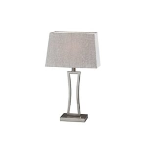 adesso sl1151-22 camila table lamp (set of 2), 24.25in, 100w type - a bulb (not included), brushed steel, 2 lamp set