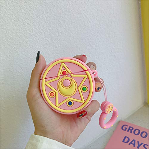 Oqplog for Airpod 2/1 for AirPods Case 3D Cute Fun Cartoon Fashion Funny Character Air Pods 2&1 Cover Design for Girls Women Teen Boys Unique Kawaii Trendy Stylish Soft Silicone Cases – Pink Star