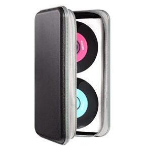 uentip 96 capacity cd case,cd/dvd book,hard plastic cd organizer cd holders storage cases(96, black)