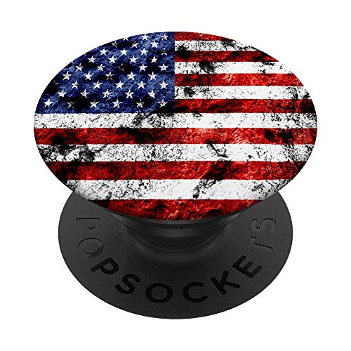 USA US America american flag stars patriotic white blue red PopSockets Swappable PopGrip