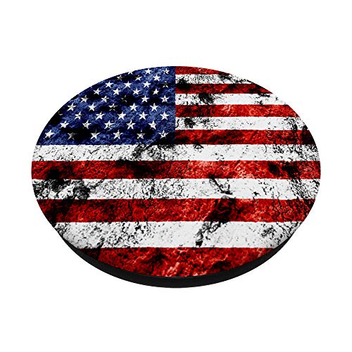 USA US America american flag stars patriotic white blue red PopSockets Swappable PopGrip