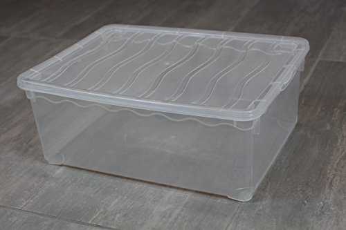 Basicwise Plastic Storage Container, Shoe box, Set of 6