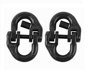 dllrv trailet safety chain connector link 1/2 inch, tow hitch hammerlock, 12000 lbs loading, coupling link. (two pack)