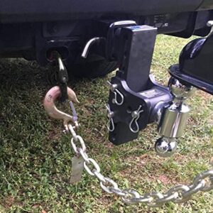 DLLRV Trailet Safety Chain Connector Link 1/2 inch, Tow Hitch HammerLock, 12000 Lbs Loading, Coupling Link. (Two Pack)