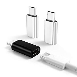 3-Pack,USB C to Micro USB Adapter USB-to-USB A Type C Male to Microusb Female Connector for Samsung Galaxy s7 s8 s9 s10 USBC Converter