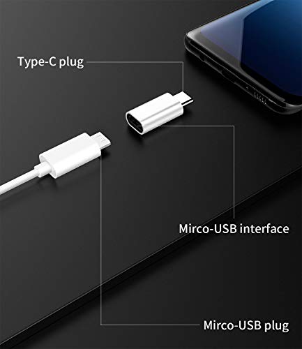 3-Pack,USB C to Micro USB Adapter USB-to-USB A Type C Male to Microusb Female Connector for Samsung Galaxy s7 s8 s9 s10 USBC Converter