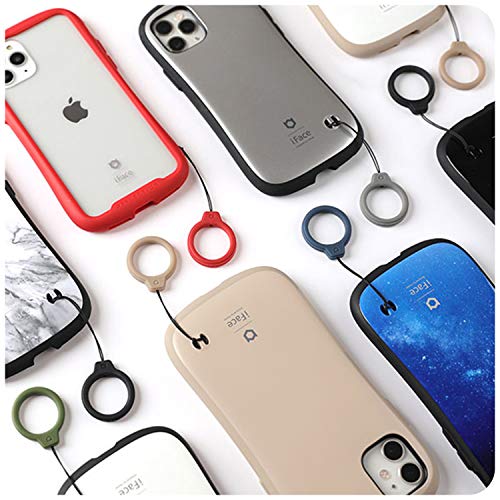 iFace Reflection Color Silicone Smartphone Ring Strap Grip Holder - Compatible with iPhone, Samsung, Other Mobile Devices - Black