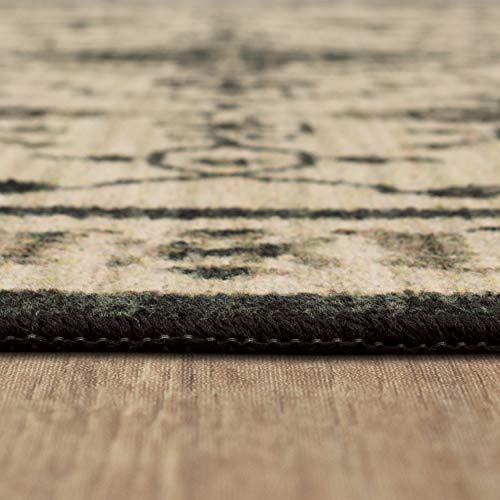 Mohawk Home Modern Farmhouse Daran Black Border Traditional (5' X 7') Area Rug