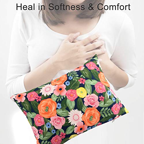 D. Cozy Seat Belt Pillow Post Surgery Mastectomy Breast Cancer Chemo Port Pillows Post Op Heart Surgery Recovery Comfort Cushion for Women Men Patients (Cute Flower), 1 Count (Pack of 1)